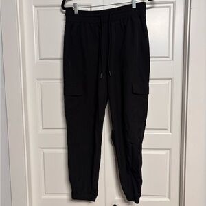 Old Navy Black Cargo Jogger Pants with Drawstring Waist